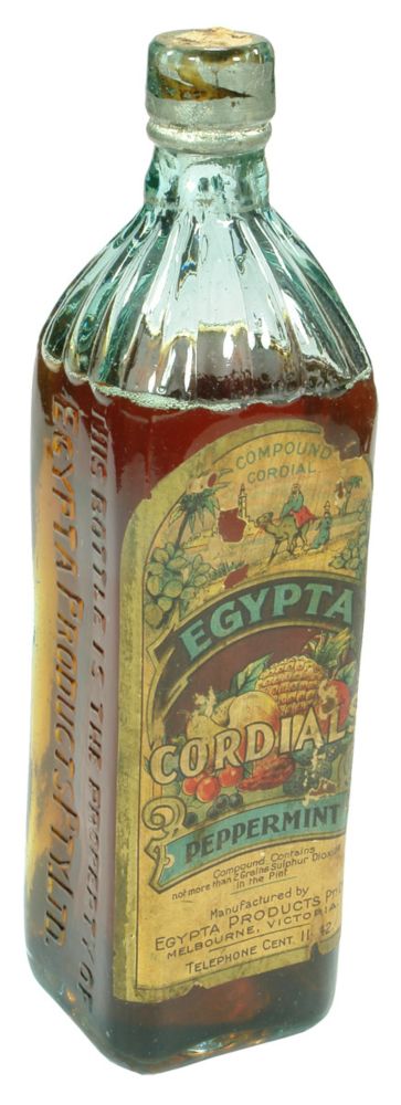 Egypta Cordials Labelled Cordial Bottle