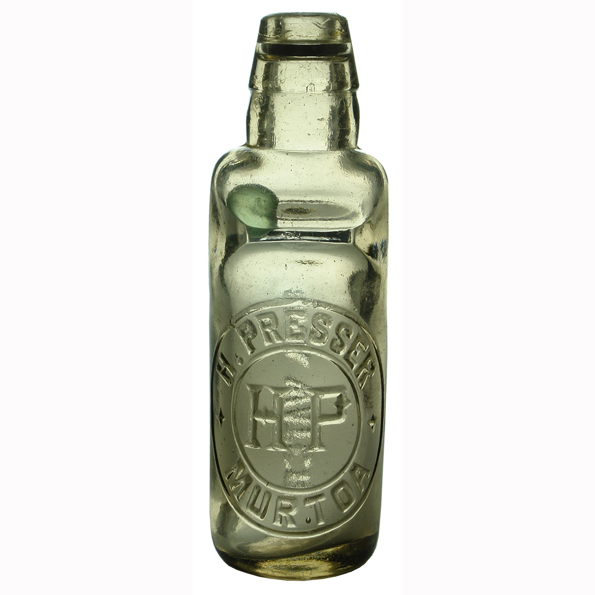 Codd. H. Presser, Murtoa. Soda Water. All Way Pour. Apricot colour. 6 oz. (Victoria)