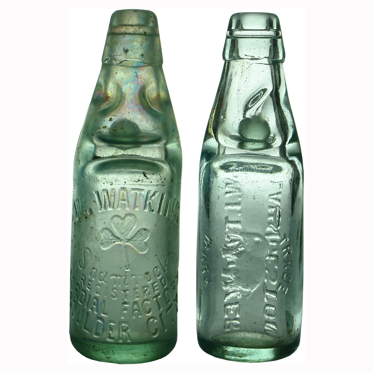 2 Codds. Watkins Boulder City and Thrower Launceston. (Western Australia & Tasmania)