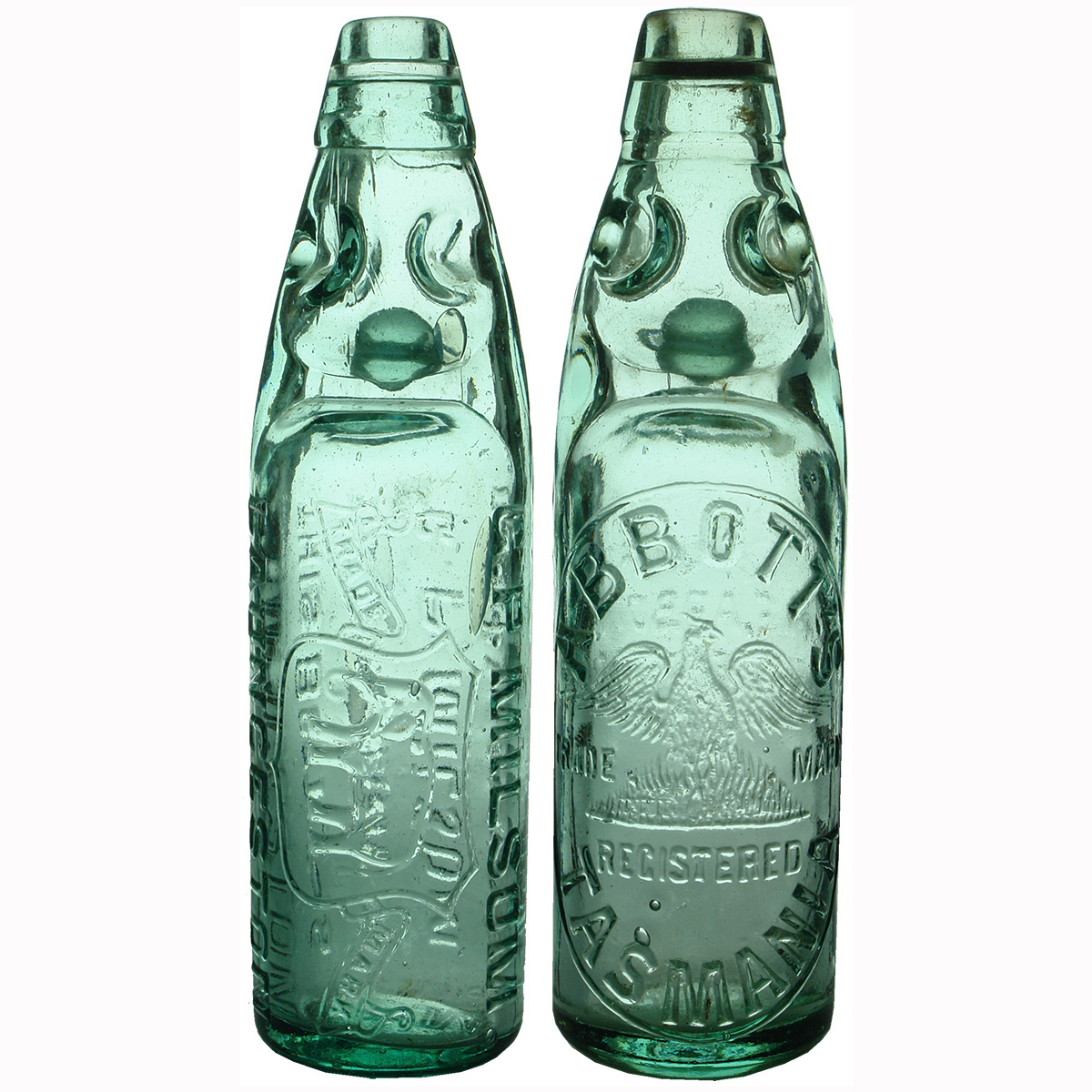 2 Tasmanian Codds. G. P. Milsom, Launceston; Abbott's. (Tasmania)