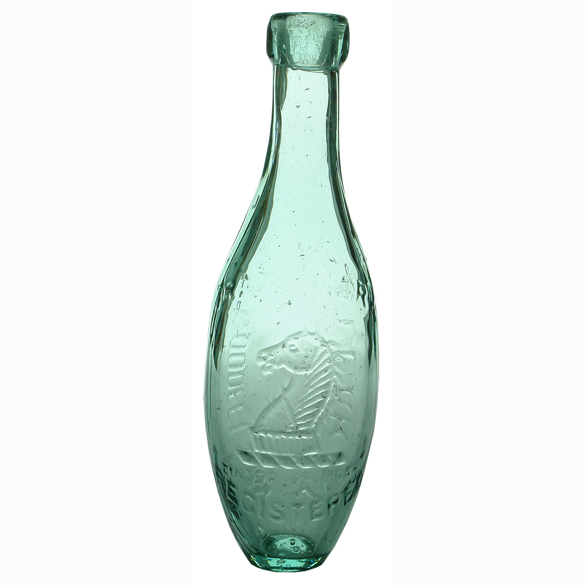 Blob top Skittle. R. M. Goodfellow, Ballarat. Horse Head. (Victoria)