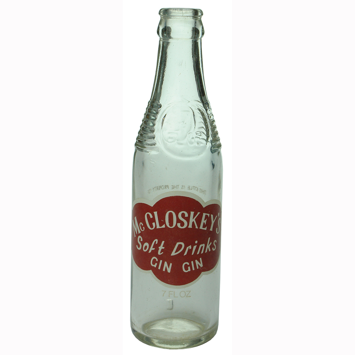 Ceramic Label Crown Seal. McCloskey's Gin Gin. (Queensland)