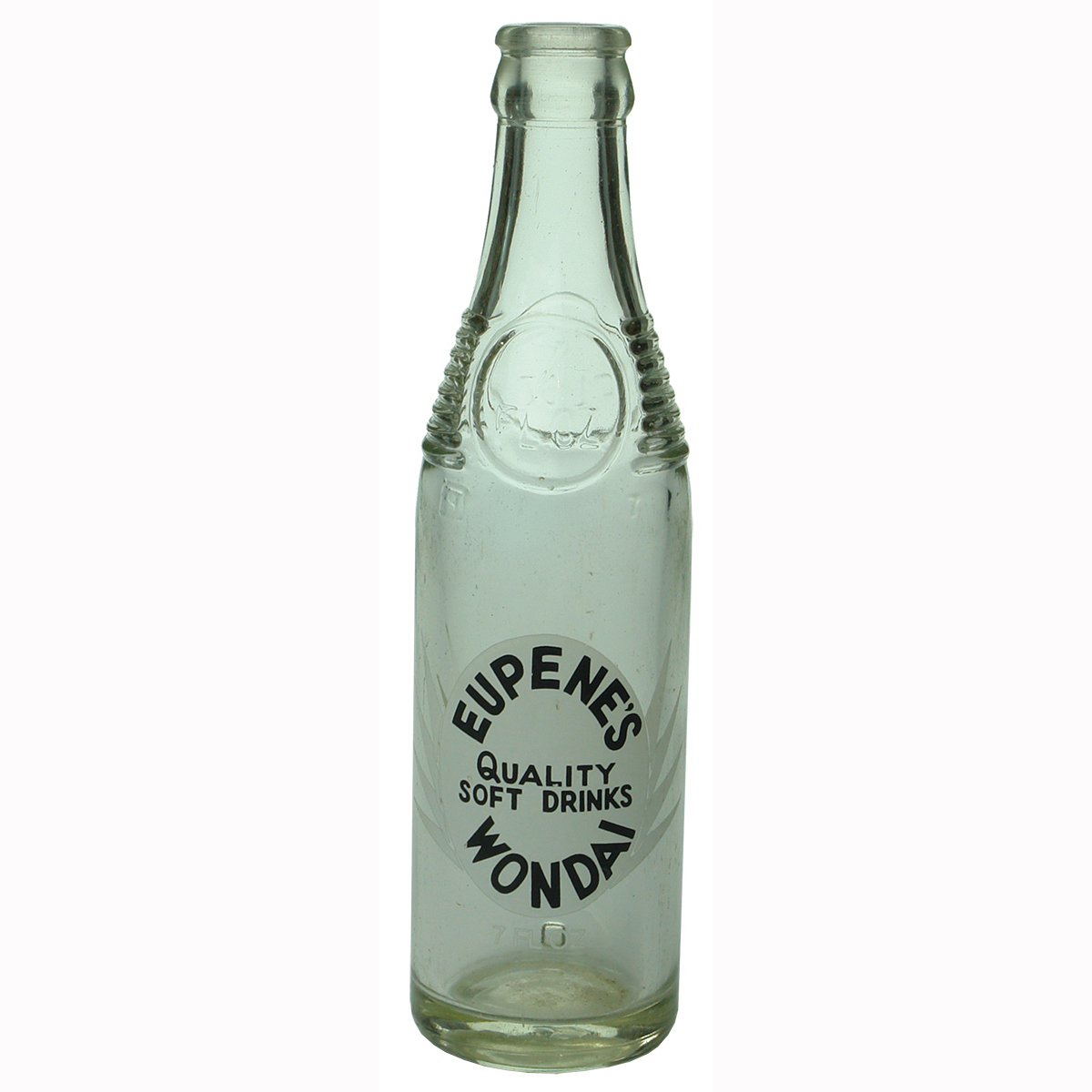 Ceramic Label Crown Seal. Eugene's Soft Drinks Wondai. (Queensland)