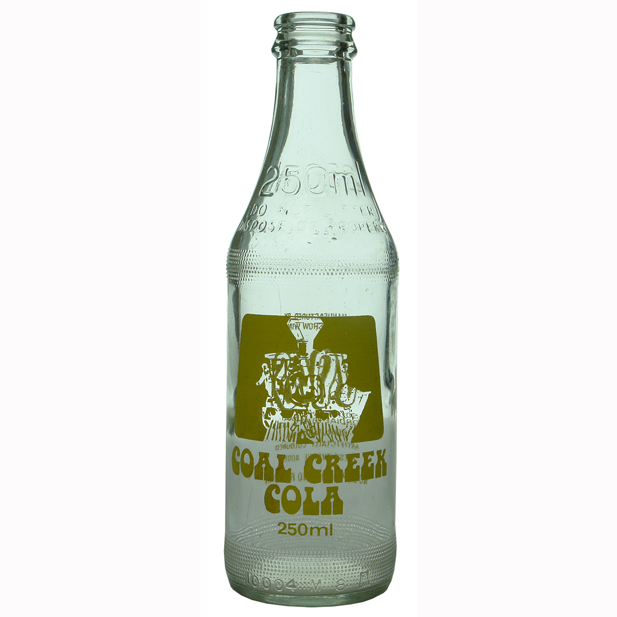 Ceramic Label Crown Seal. South Gippsland Cordial Co. Joes. Coal Creek. Korumburra. 250 ml One Trippa. (Victoria)