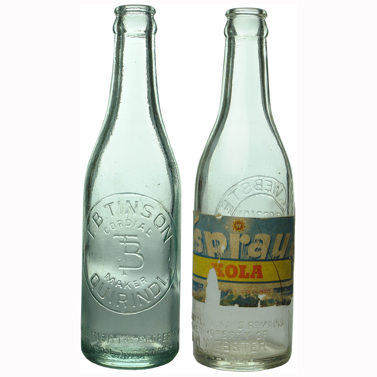 2 Crown Seals: T. B. Tinson, Quirindi; A. H. Webster, Ardlethan. (New South Wales)