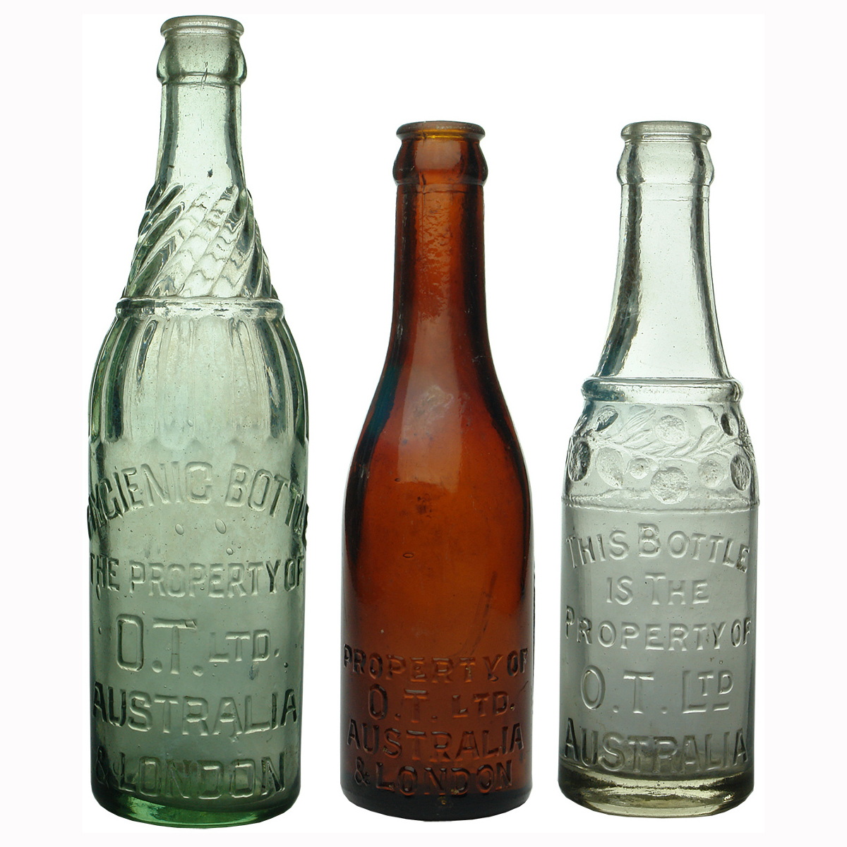 3 OT Ltd Australia & London Hygienic Crown Seal Bottles