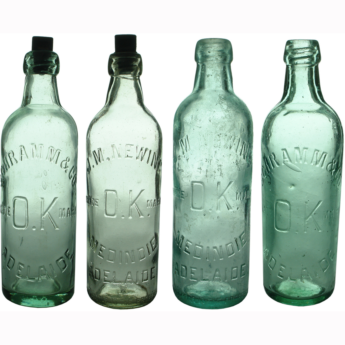 4 Internal Threads: 2 x Schramm & Co; 2 x J. M. Newing. OK. Adelaide. Medindie. (South Australia)
