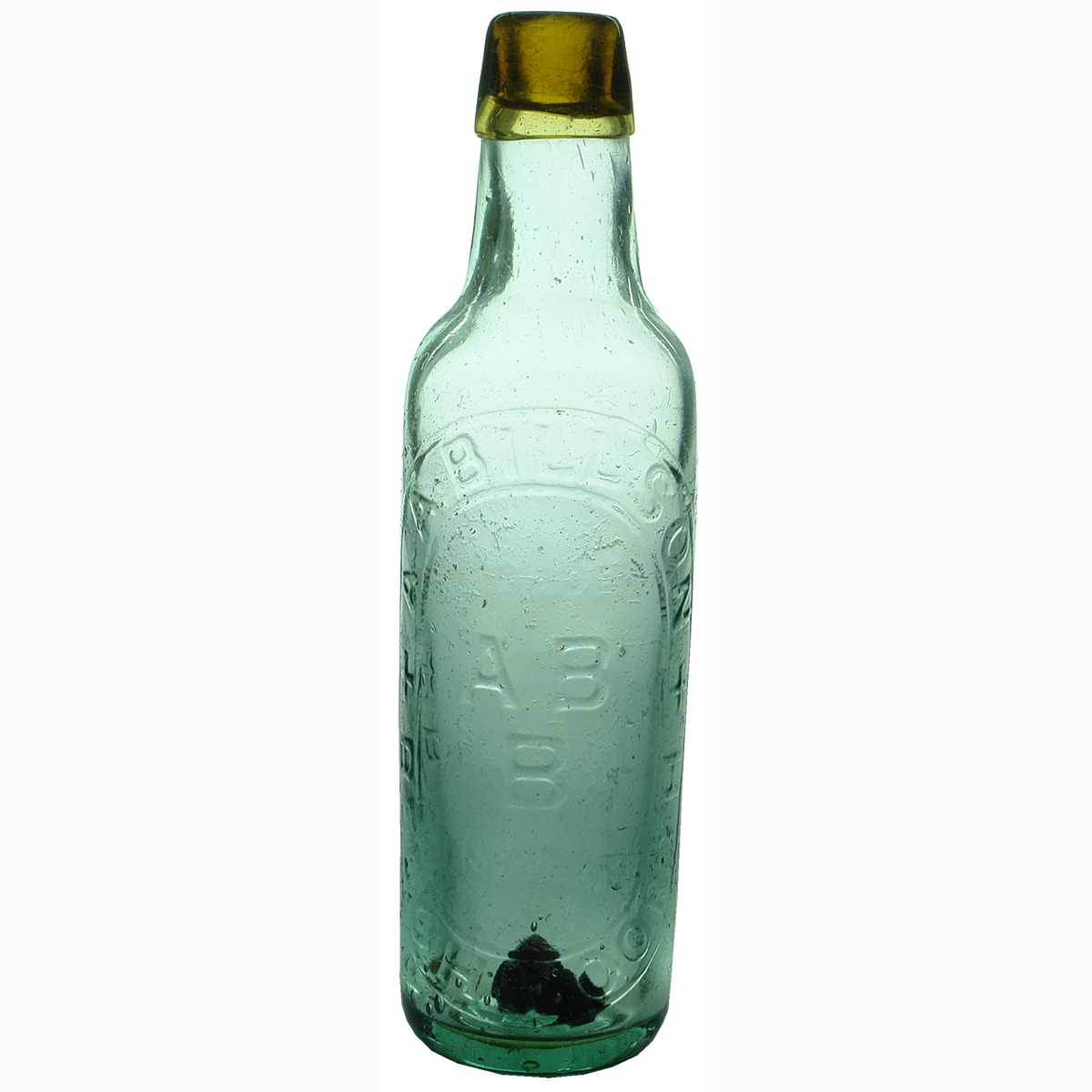 Lamont. A. A. Billson, Beechwoorth (Beechworth misspelled on the bottle). Amber lip. (Victoria)