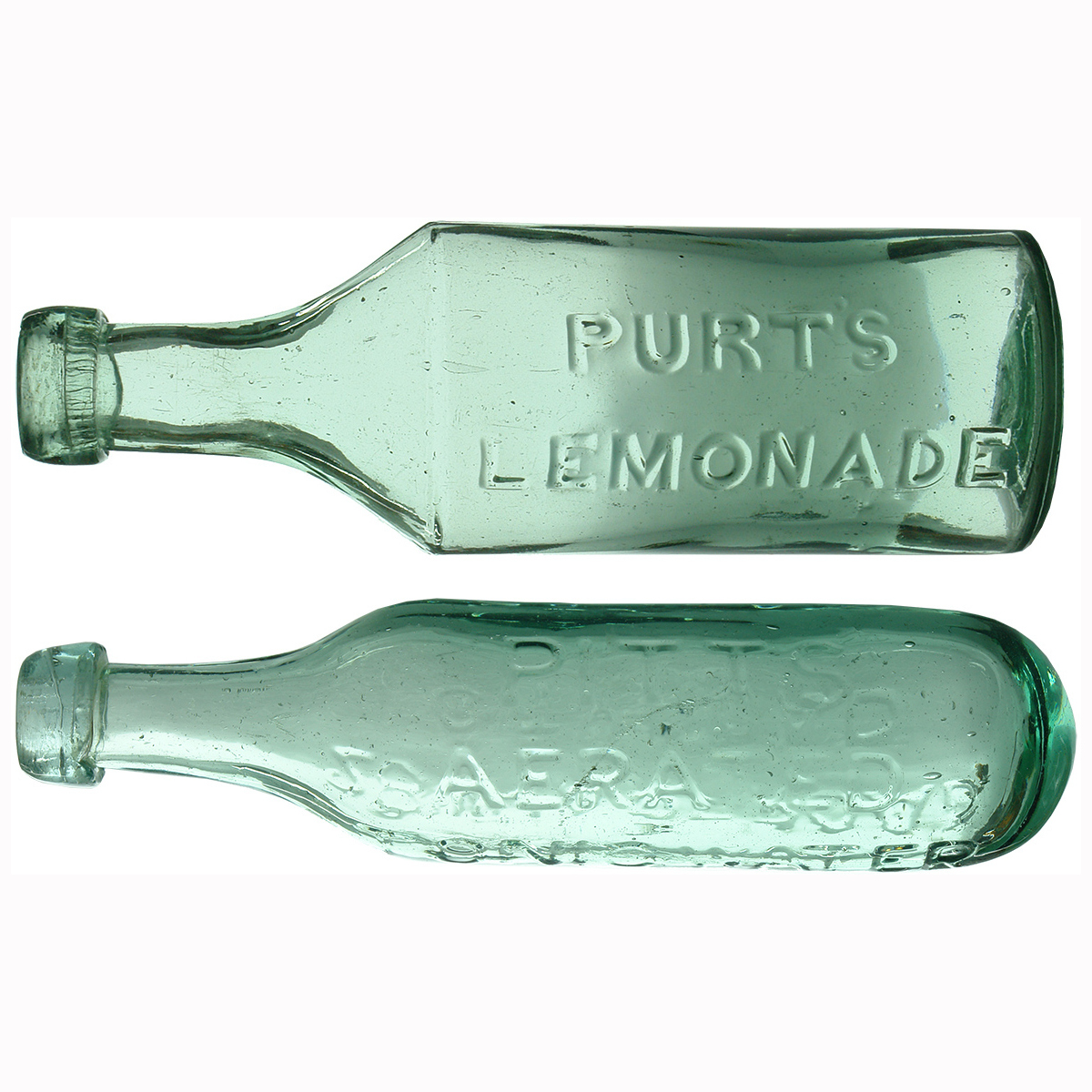 2 Aerated Waters: Pitts Aerated Tonic Water, Wharf Road, City Road, London; Port's Lemonade.