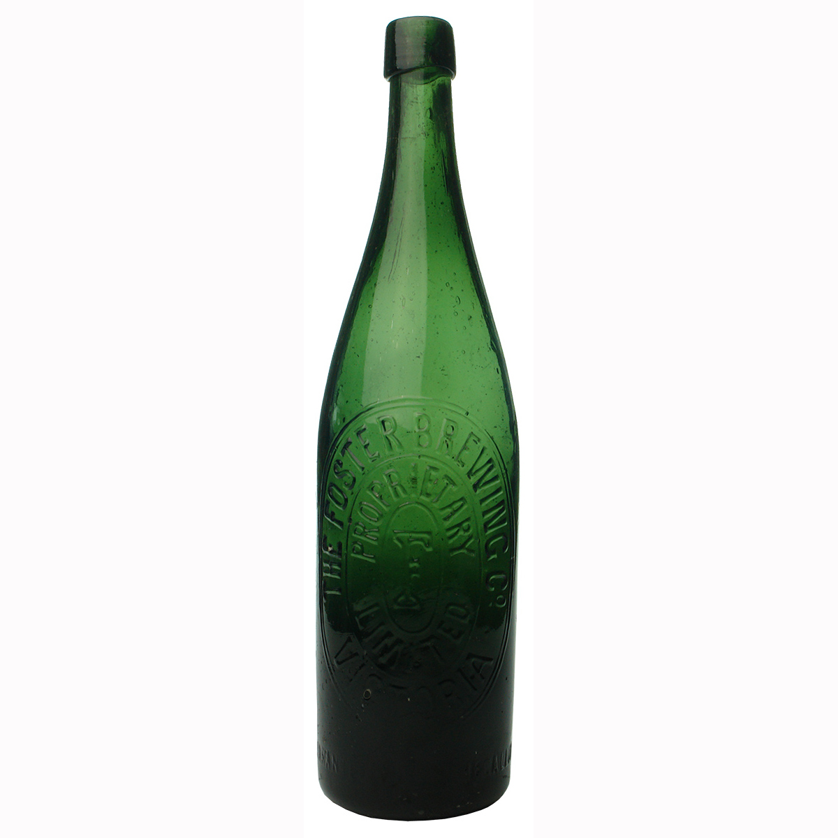 Beer. Foster Brewing Company. Fosters. Dark Green. (Victoria)