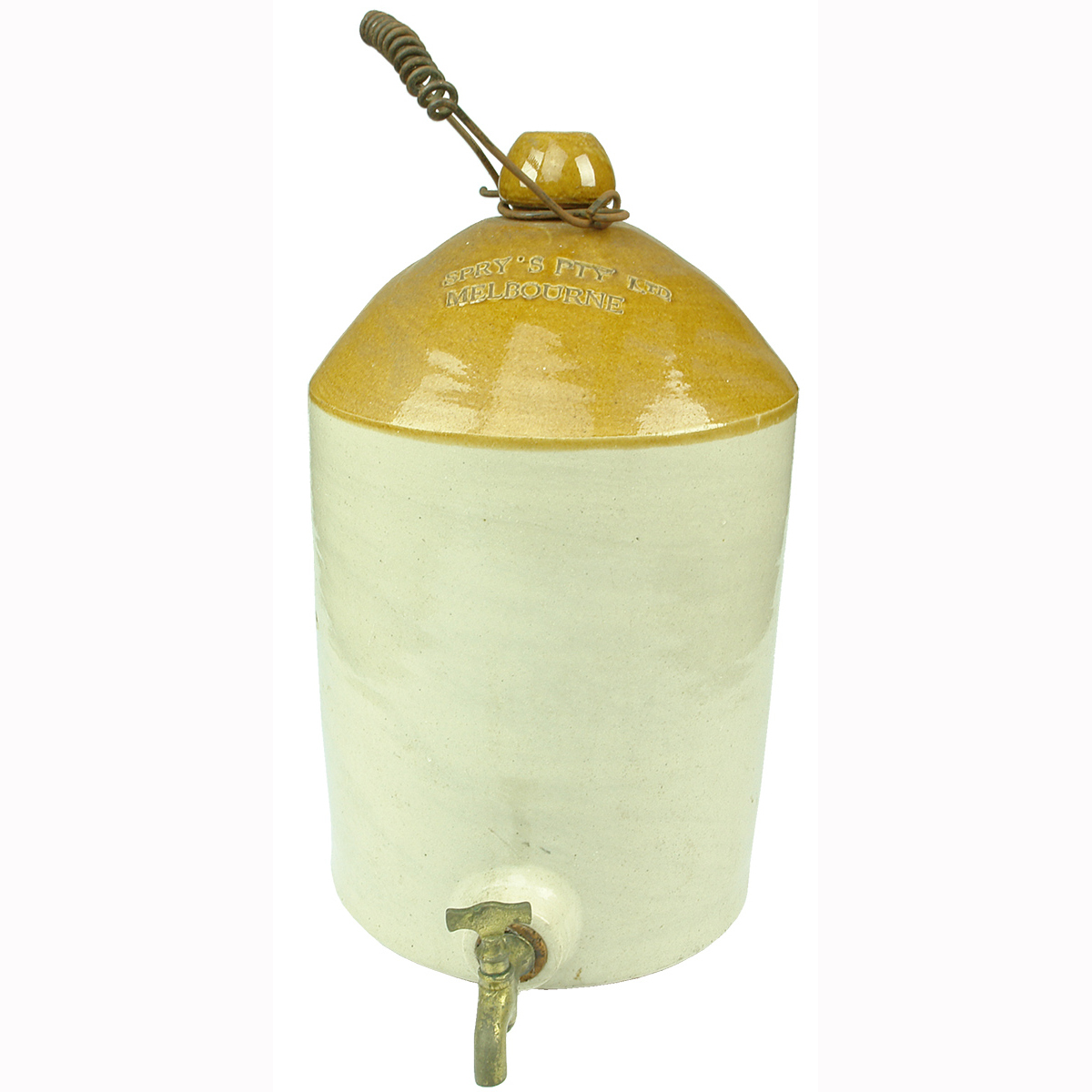 Demijohn. Spry's Pty Ltd., Melbourne. 2 Gallon. (Victoria)