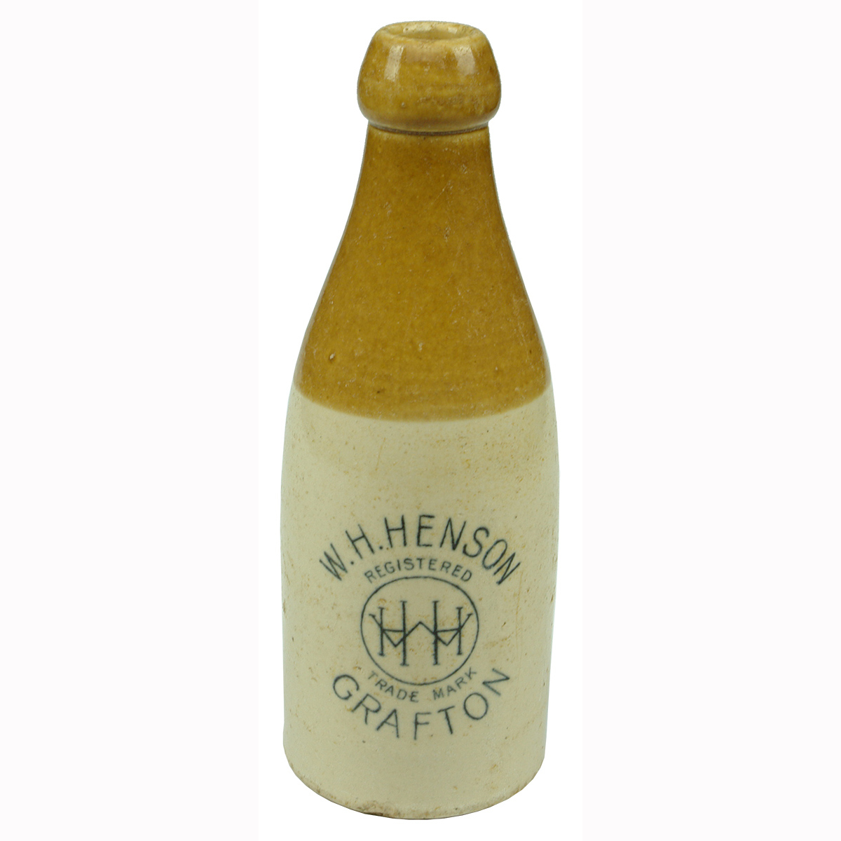 Ginger Beer. W. H. Henson, Grafton. Port Dundas Pottery Co Glasgow. (New South Wales)