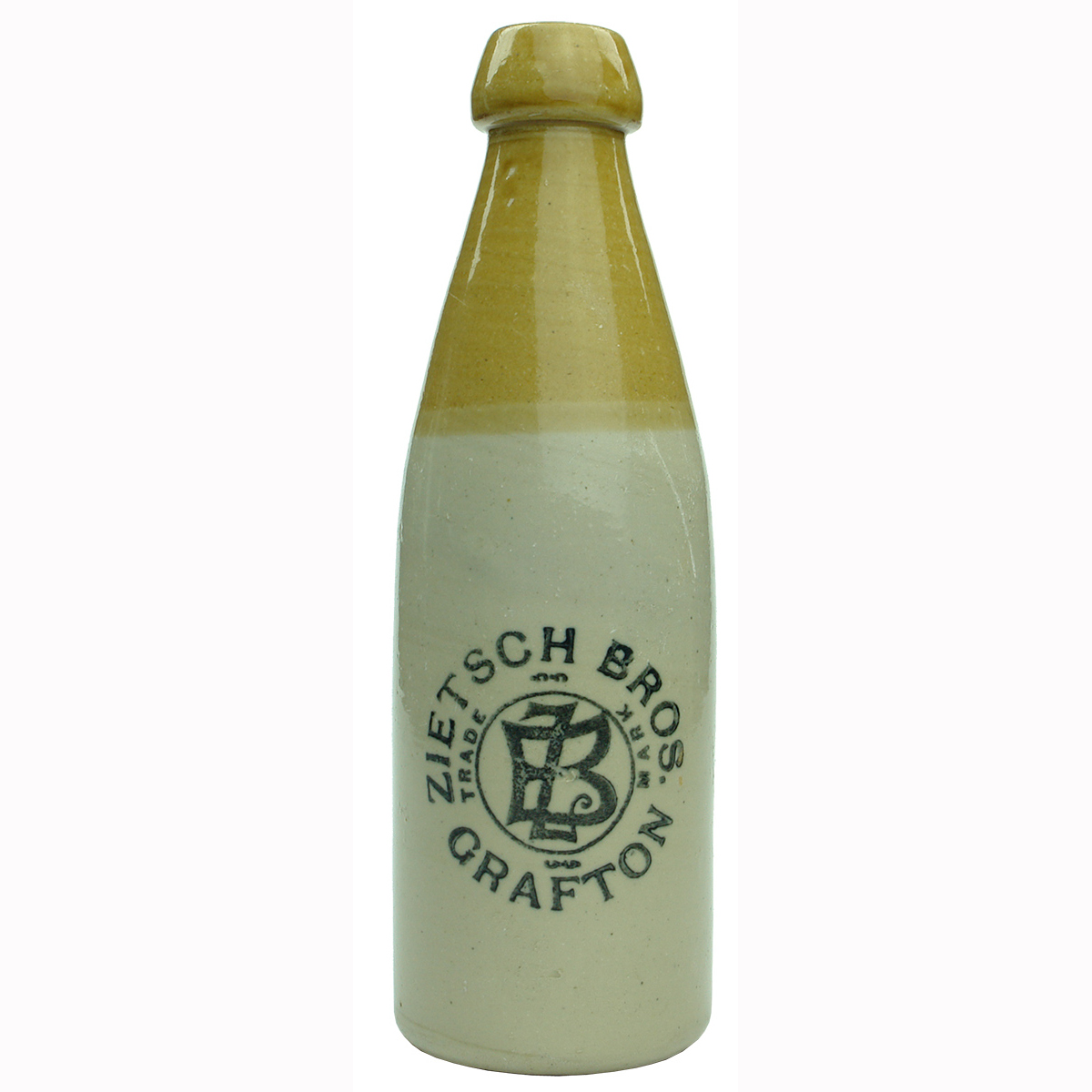 Ginger Beer. Zietsch Bros Grafton. Mauri Bros Pinnacle Sydney merchants stamp. (New South Wales)